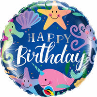 Birthday under the sea foil balloon
