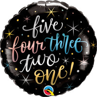 Five Four Three Two One foil balloon 18 inch round