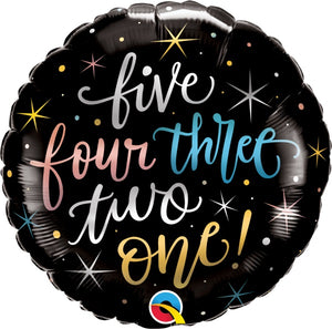 Five Four Three Two One foil balloon 18 inch round