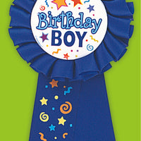 blue birthday boy award ribbon