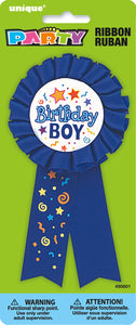 blue birthday boy award ribbon