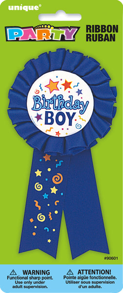 blue birthday boy award ribbon