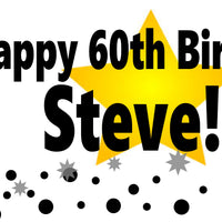 Birthday Star Custom 2'x4' vinyl banner