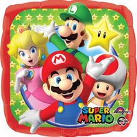 Super Mario square 18" foil balloon