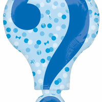 gender reveal question mark foil balloon