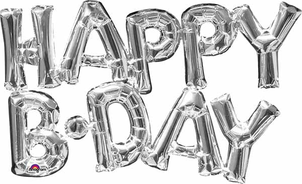 Happy birthday Air filled foil balloon decoration