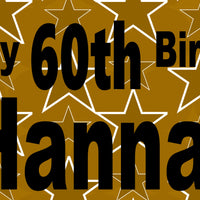 60th Birthday Milestone Star Custom Banner