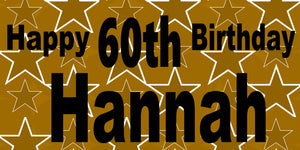 60th Birthday Milestone Star Custom Banner