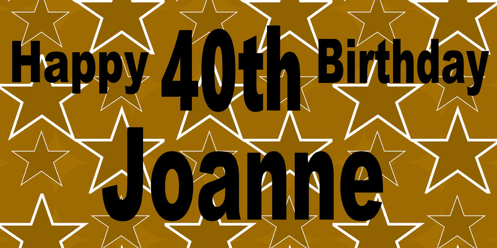 40th Birthday Milestone Star Custom Banner