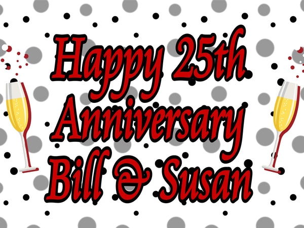 Happy Anniversary 18x24 custom lawn sign