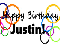 Happy birthday circles custom yard sign
