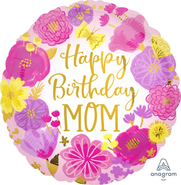 Happy birthday mom foil balloon