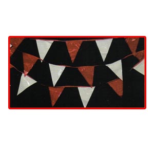 Red and White Pennant Banner