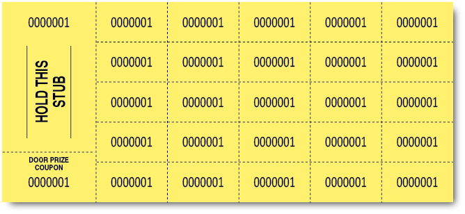 Penny Sale Ticket sheet