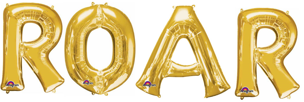 ROAR foil balloon letters 34