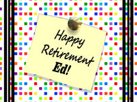 Retirement Note custom yard sign
