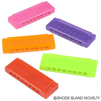 Harmonicas in assorted colours