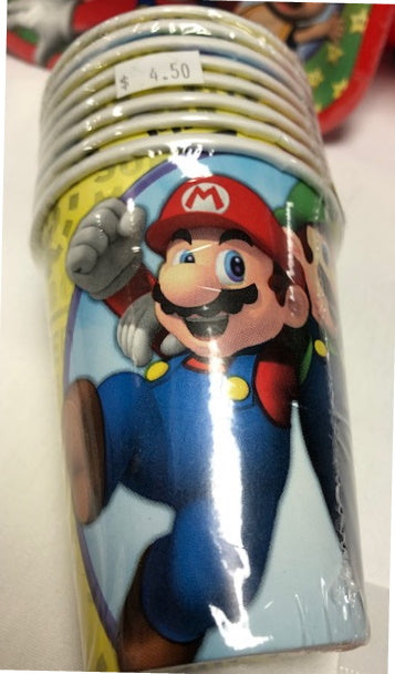 Super Mario 9 oz. paper cups
