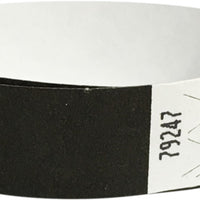 100 Black Tyvek Wristbands