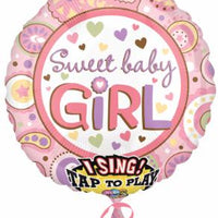 Sweet Baby Girl 28" Singing Balloon