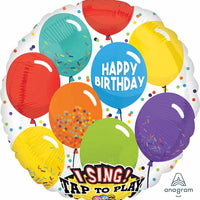 Birthday Celebration 28" sing a tune foil balloon