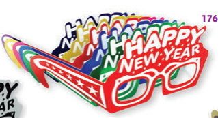 Cardboard Happy New Year Glasses