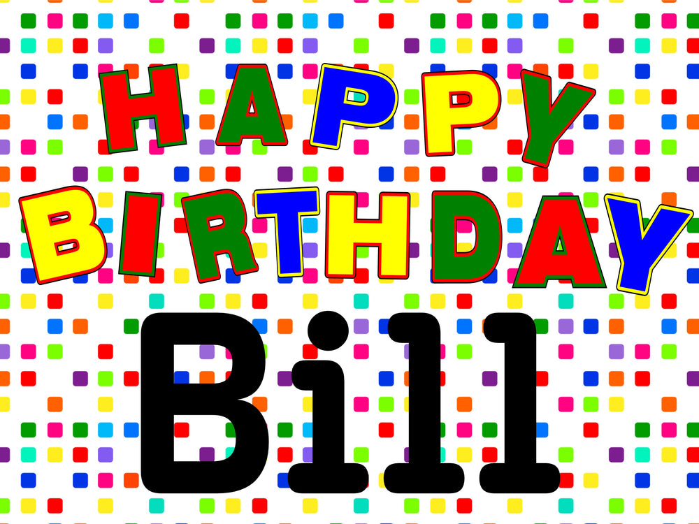 colourful birthday dots 18x24 custom yard sign