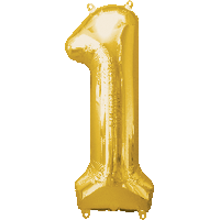 Gold Number 1 Foil Balloon