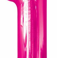 pink #1 34" foil balloon