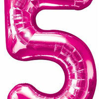 pink #5 34" foil balloon
