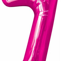 Number 7 Pink Foil Balloon 34"
