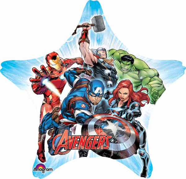 star shaped avengers 32 inch foil balloon