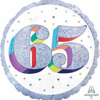 65 Here's to Your Birthday 18" foil balloon