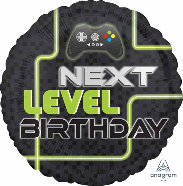 Next level birthday 18 inch foil balloon