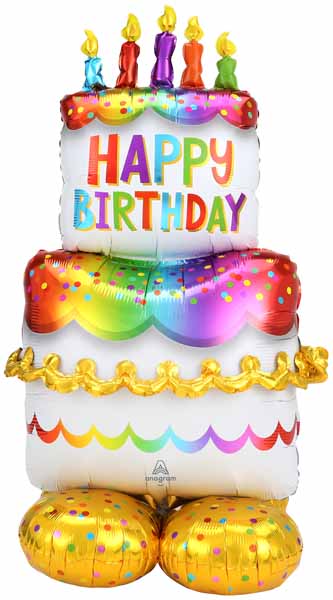 Birthday Cake airloonz foil balloon decoration
