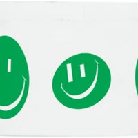 100 Green Happy face Tyvek wristbands
