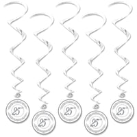 25th anniversary whirls, 5 per package