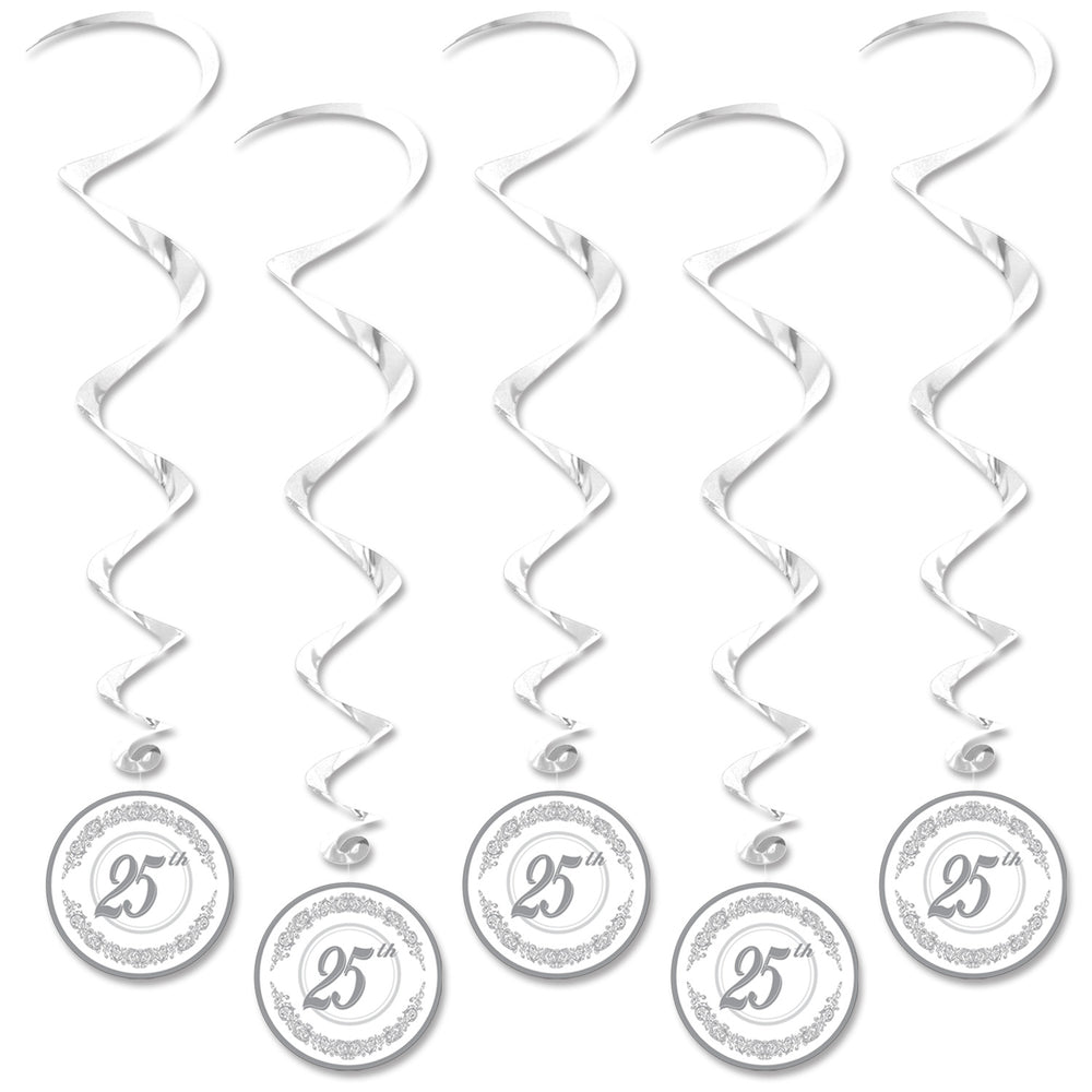 25th anniversary whirls, 5 per package