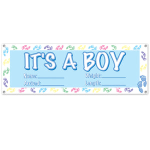 It's a boy Jumbo banner personalizable