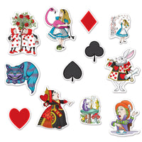 12 Alice in Wonderland Cutout decorations