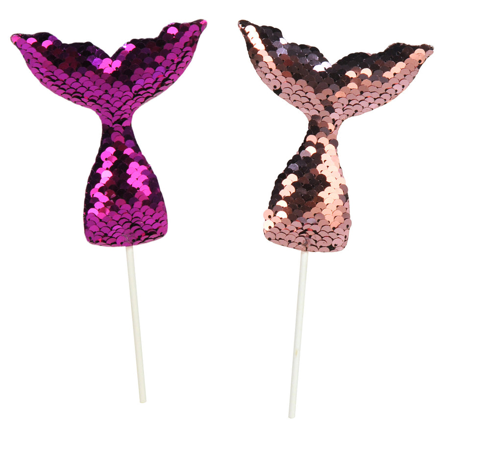 Mermaid Tail Sequined Picks 4 pcs