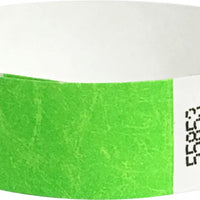 500 Neon Lime Tyvek wristbands