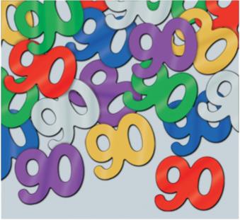 90th Metallic Confetti
