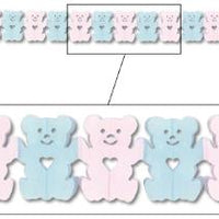 Teddy bear tissue 12' Garland