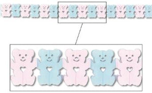 Teddy bear tissue 12' Garland