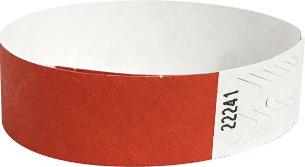 500 Red Tyvek wristbands