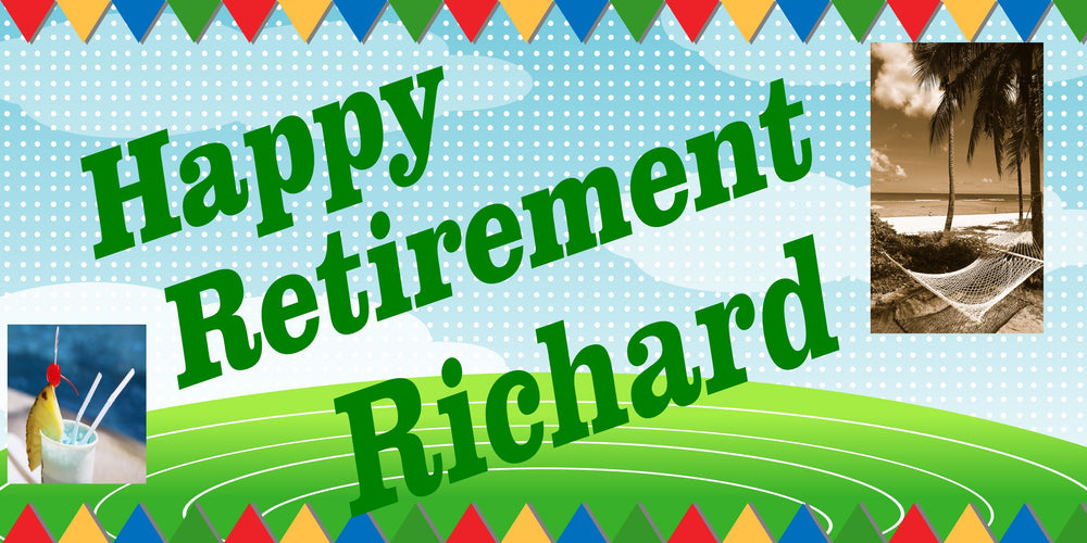 Retirement 2'x4' custom banner