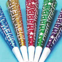 9 inch starry nights foil horn, 1 per package