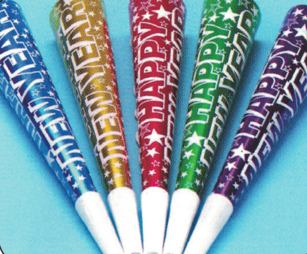 9 inch starry nights foil horn, 1 per package