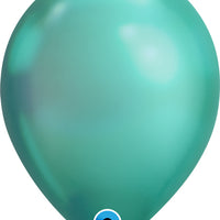 chrome green 11 inch qualatex balloons, 10 count